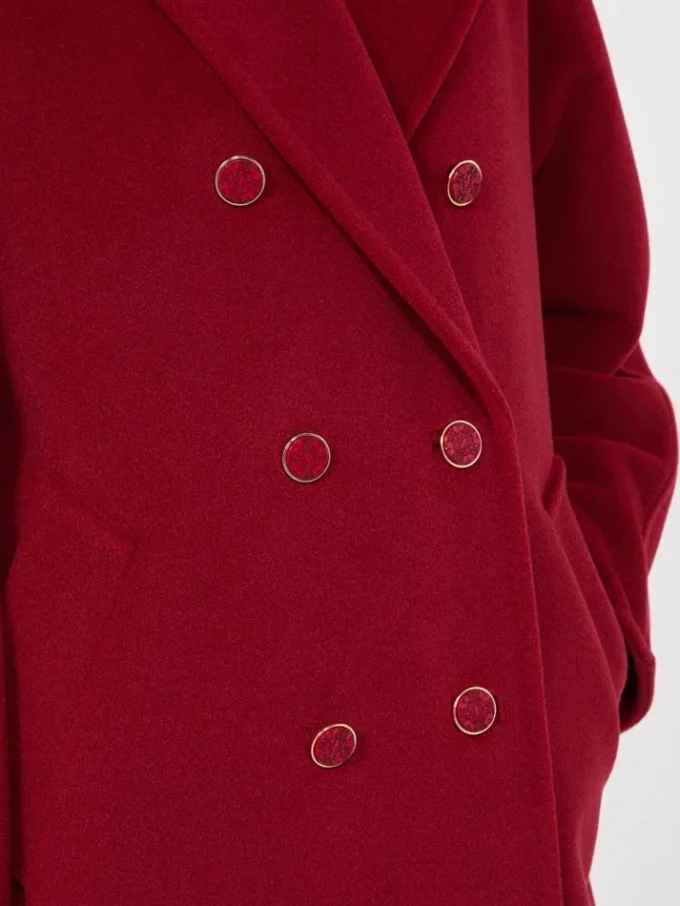 101801 Icon Coat, rojo oscuro