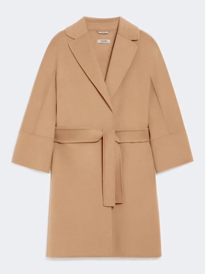 Abrigo corto de lana Double Face, color camel Abrigo corto de lana Double Face, color camel