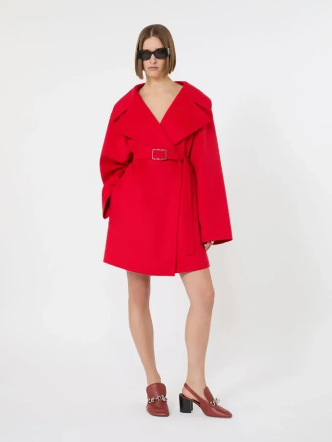 Abrigo corto de lana, rojo Abrigo corto de lana, rojo