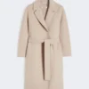 Abrigo corto de lana, rosa beige Abrigo corto de lana, rosa beige