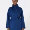 Abrigo cruzado color camel, azul china Abrigo cruzado color camel, azul china