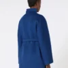 Abrigo cruzado color camel, azul china Abrigo cruzado color camel, azul china