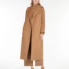 Abrigo cruzado de lana, color camel Abrigo cruzado de lana, color camel