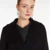 Abrigo cruzado de lana, negro Abrigo cruzado de lana, negro