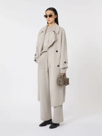 Abrigo de lana, beige