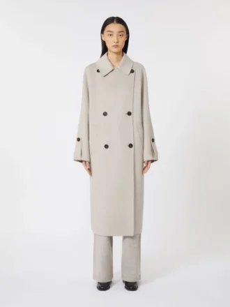 Abrigo de lana, beige