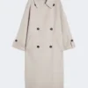 Abrigo de lana, beige Abrigo de lana, beige