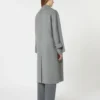 Abrigo de lana de botonadura sencilla, gris medio Abrigo de lana de botonadura sencilla, gris medio