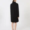 Abrigo midi de cady, negro Abrigo midi de cady, negro