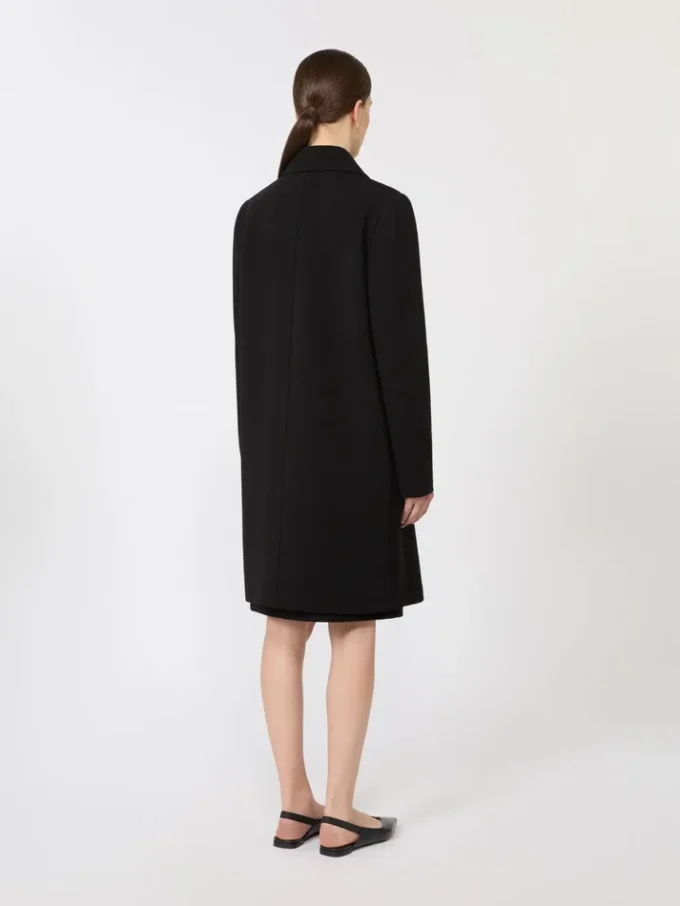 Abrigo midi de cady, negro Abrigo midi de cady, negro