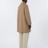 Abrigo midi de paño de lana, beige Abrigo midi de paño de lana, beige