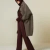 Abrigo oversize de lana doble, color paloma Abrigo oversize de lana doble, color paloma