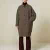 Abrigo oversize de lana doble, color paloma Abrigo oversize de lana doble, color paloma