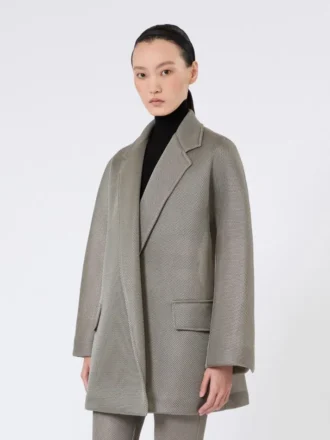 Abrigo oversize de malla de jersey, gris medio Abrigo oversize de malla de jersey, gris medio