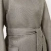 Abrigo oversize de malla de jersey, gris medio