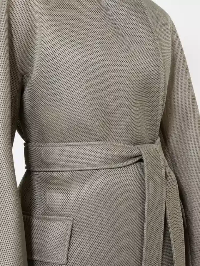Abrigo oversize de malla de jersey, gris medio