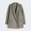 Abrigo oversize de malla de jersey, gris medio