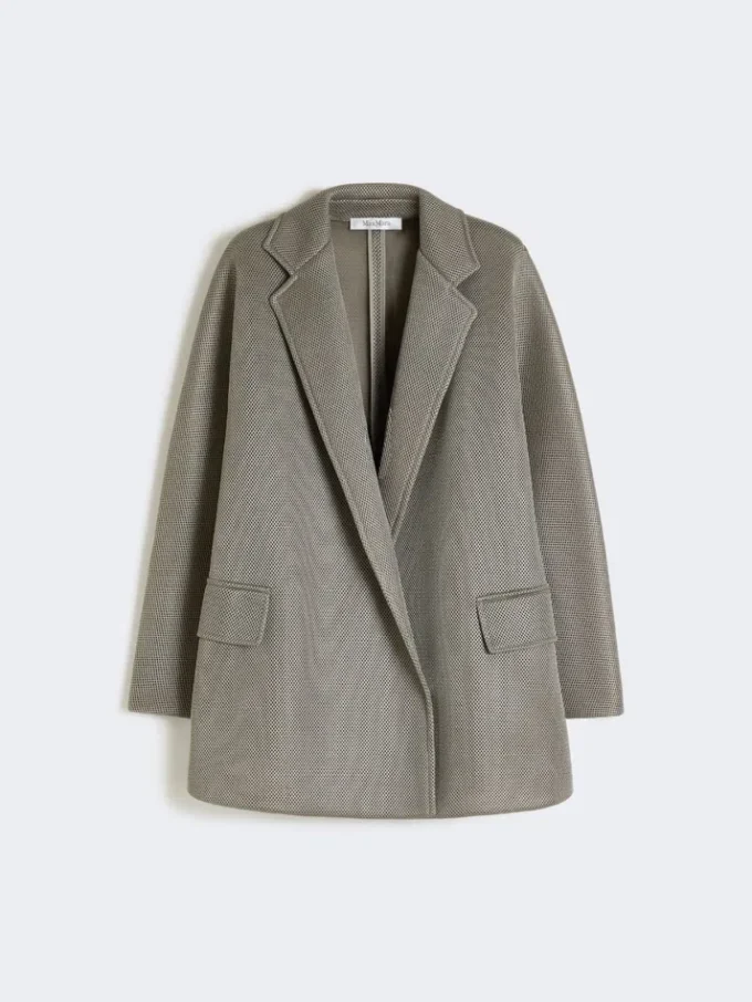 Abrigo oversize de malla de jersey, gris medio