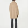 Abrigo oversize de mezcla de lana, color camel