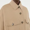 Abrigo oversize de mezcla de lana, color camel
