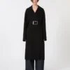 Abrigo tipo bata de Pure Wool, negro Abrigo tipo bata de Pure Wool, negro