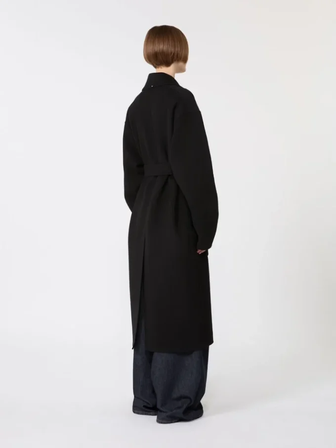 Abrigo tipo bata de Pure Wool, negro Abrigo tipo bata de Pure Wool, negro