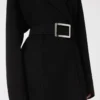 Abrigo tipo bata de Pure Wool, negro Abrigo tipo bata de Pure Wool, negro