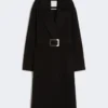 Abrigo tipo bata de Pure Wool, negro Abrigo tipo bata de Pure Wool, negro
