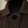 Abrigo tipo capullo de lana y mohair, marrón Abrigo tipo capullo de lana y mohair, marrón