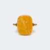 Anillo de metal y resina, naranja
