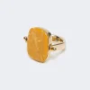 Anillo de metal y resina, naranja