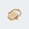 Anillo de metal y resina, naranja