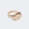 Anillo de sello de metal, dorado