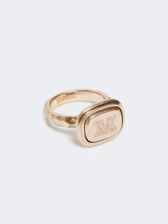Anillo de sello de metal, dorado