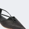 Bailarinas con tejido trenzado efecto rafia, negras Bailarinas con tejido trenzado efecto rafia, negras
