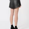 Bermudas de cuero, negras Bermudas de cuero, negras