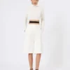 Bermudas de jersey de crepé de viscosa, blancas