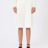 Bermudas de jersey de crepé de viscosa, blancas