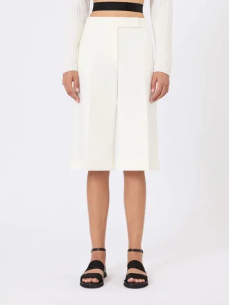 Bermudas de jersey de crepé de viscosa, blancas