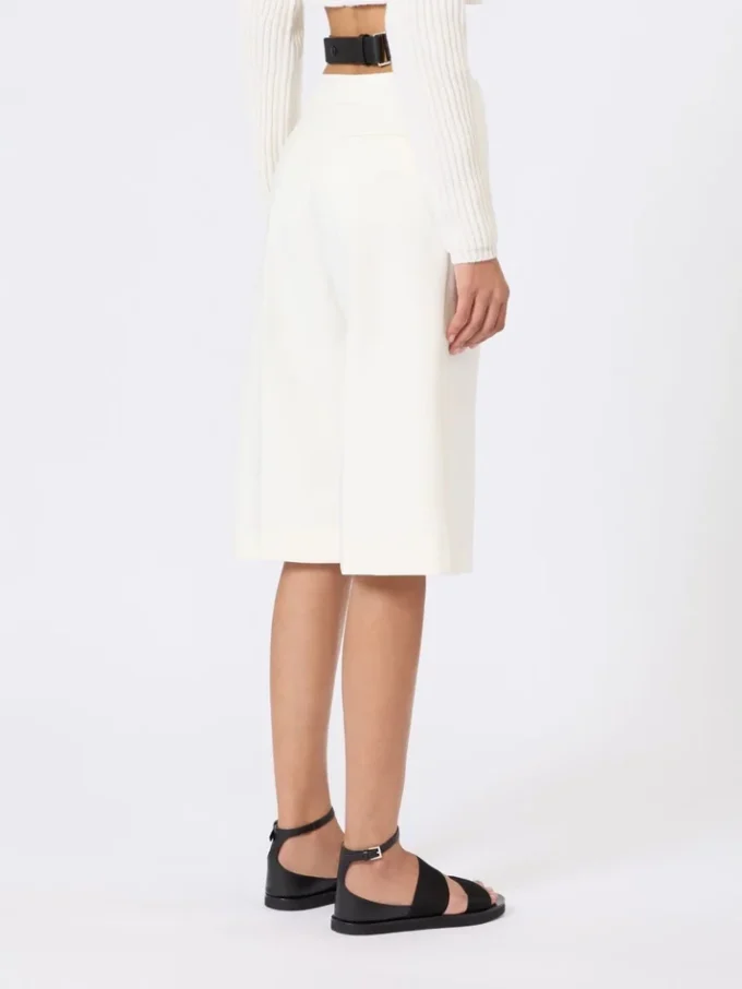 Bermudas de jersey de crepé de viscosa, blancas