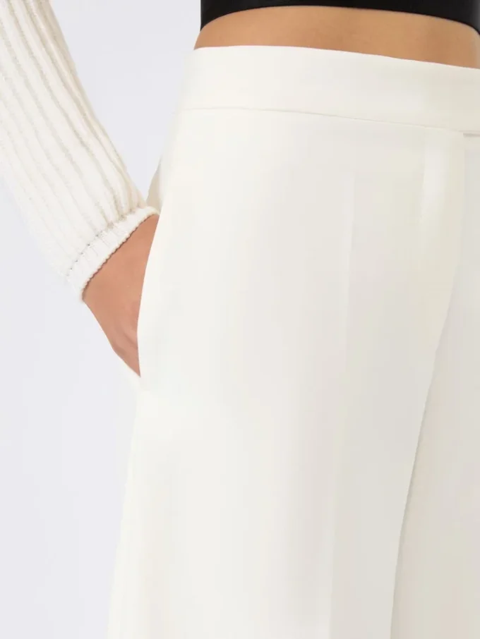 Bermudas de jersey de crepé de viscosa, blancas
