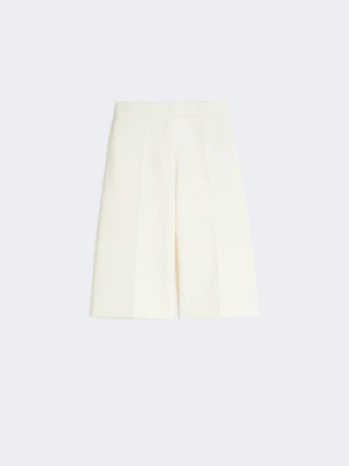 Bermudas de jersey de crepé de viscosa, blancas