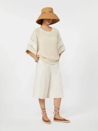Bermudas de lino, color beige