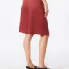 Bermudas largas de lona de lino, rojo ladrillo Bermudas largas de lona de lino, rojo ladrillo