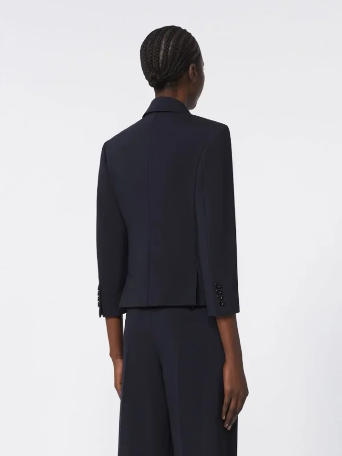 Blazer corto de lana, azul ultramar Blazer corto de lana, azul ultramar