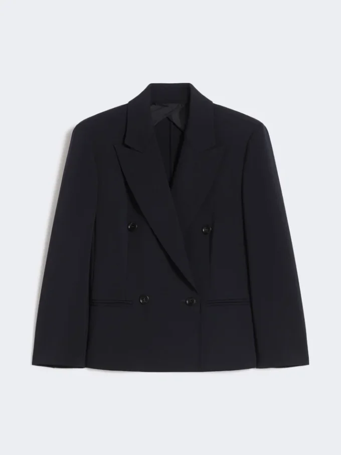 Blazer corto de lana, azul ultramar Blazer corto de lana, azul ultramar