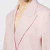 Blazer cruzado de lana, mohair y seda, rosa beige Blazer cruzado de lana, mohair y seda, rosa beige