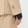 Blazer cruzado de lino natta puro, color camel Blazer cruzado de lino natta puro, color camel
