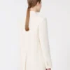 Blazer de cady de un solo botonadura, beige Blazer de cady de un solo botonadura, beige