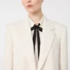 Blazer de cady de un solo botonadura, beige Blazer de cady de un solo botonadura, beige